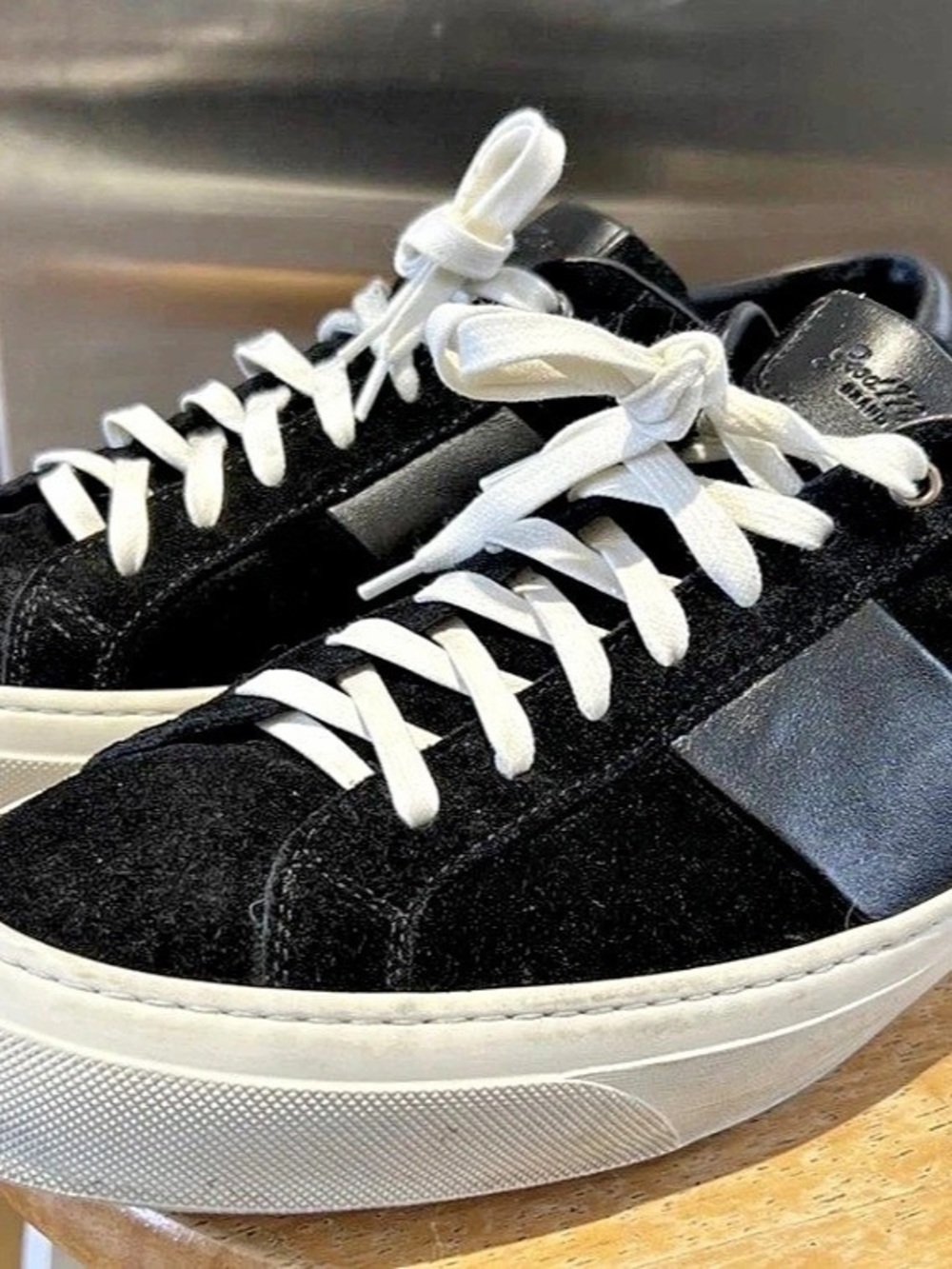 Goodman Brand Lace-Up Sneakers in Black & White